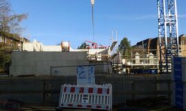Die Baustelle auf dem Weg zum Kindergarten