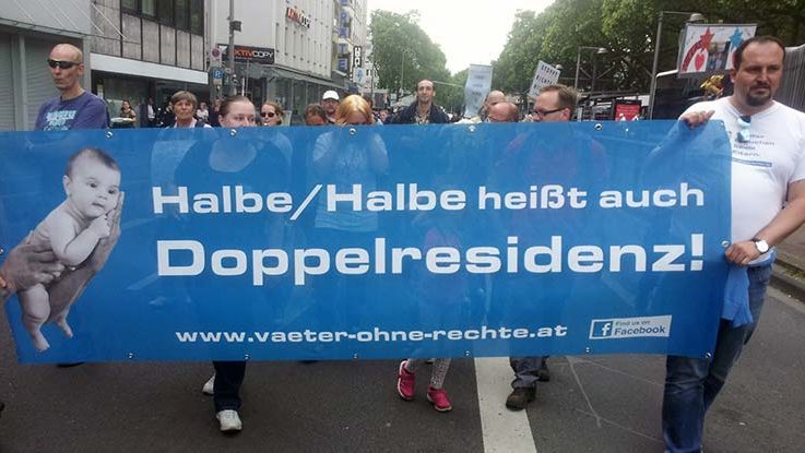 Demo in Köln gegen die Un-Gleichbehandlung von Trennungsvätern