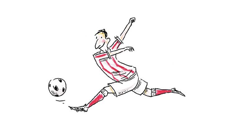Ausschnitt des Buchcovers: Lob des Fussballs von Jürgen Klaube