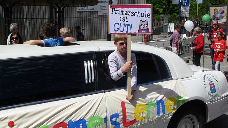 Demo in Hamburg für die Schulreform bzw. die Primarschule 2009