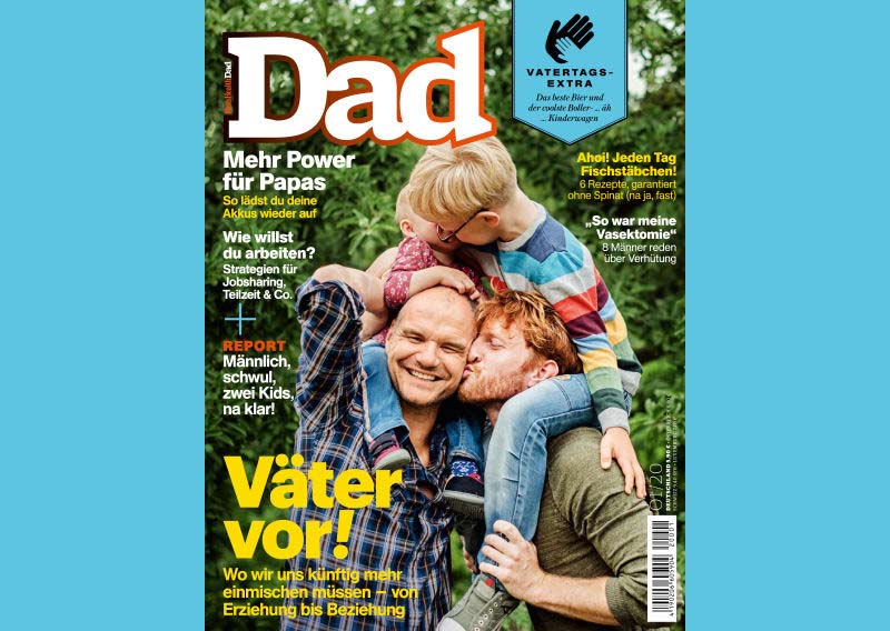 Das Vätermagazin DAD (hier das aktuelle Cover) zeigt die besten Väterblogs Online