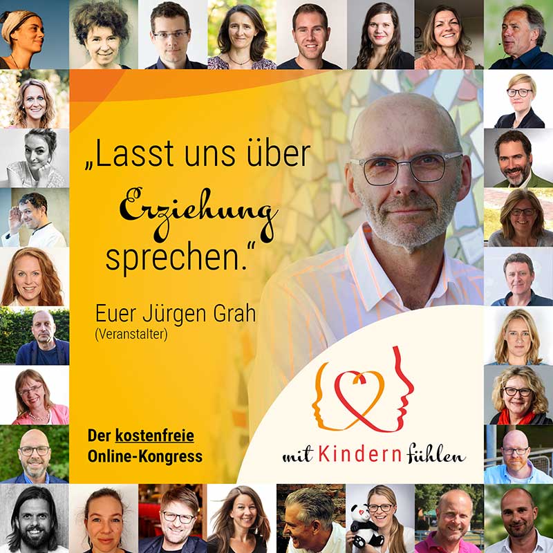 Plakat des Online-Kongresses: Mit kindern fühlen - Januar 2022
